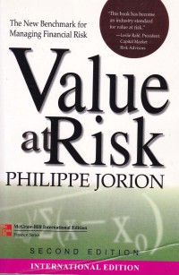 Image of VALUE AT RISK : The New Benchmark for Managing Financial Risk